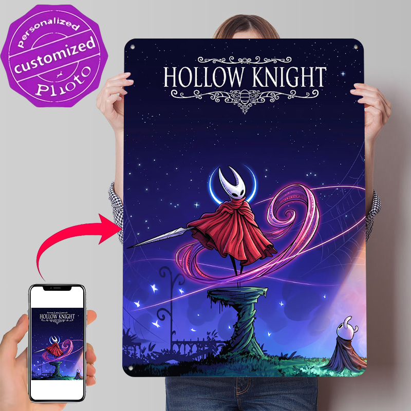Retro Knight Gaming - Hollow Knight Oyun Teneke Poster Özelleştirilmiş