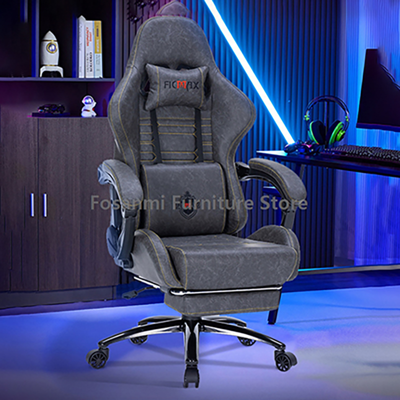 Retro Gaming Desk - Ayarlanabilir Retro Deri Oyun Bilgisayarı Sandalye