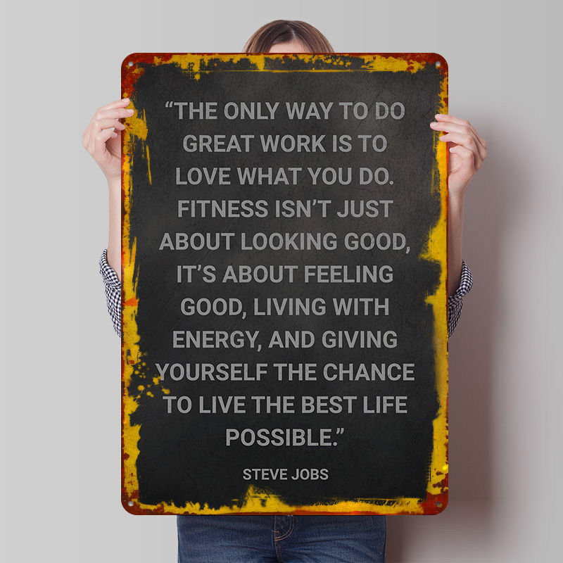 Retro Gaming At Home - Steve Jobs Fitness Sözleri Metal Poster
