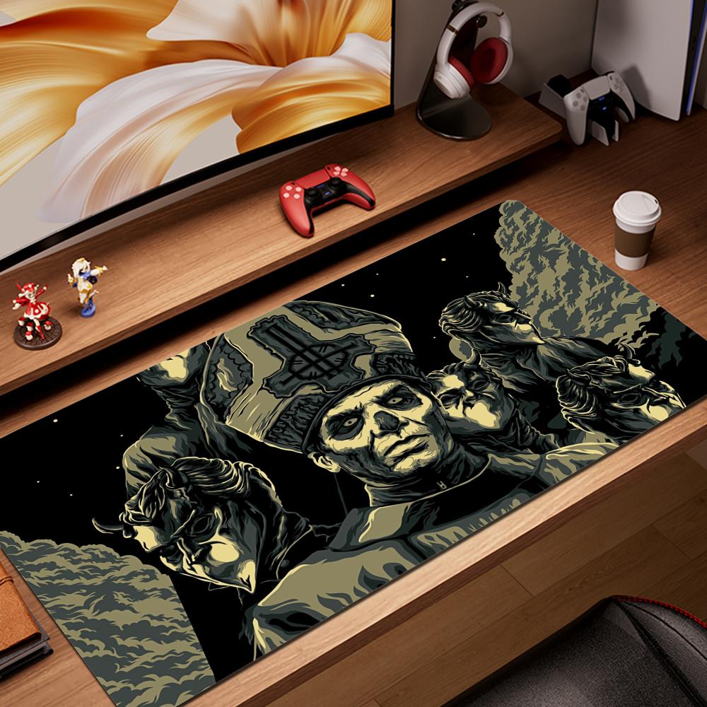 Retro Gaming Art - Hayalet ağır Metal bant Mousepad büyük