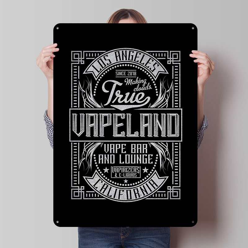 Retro Gaming Island - Vape Land Teneke Posterler Özelleştirilebilir Duvar