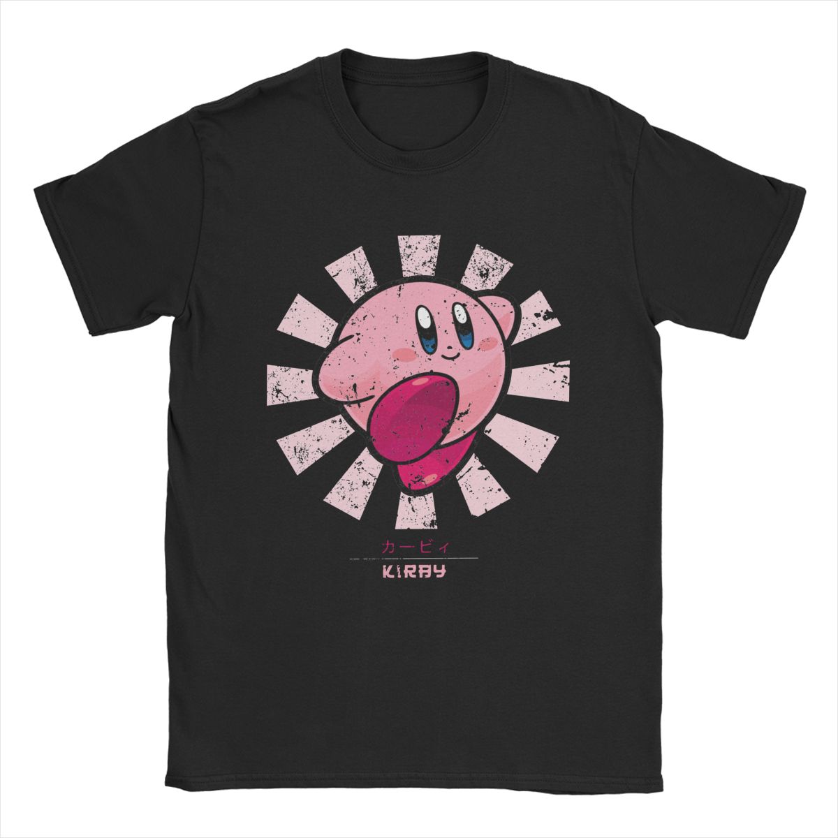 Retro Gaming T Shirts - Kirbys Retro Japon T-Shirt Erkek Kadın