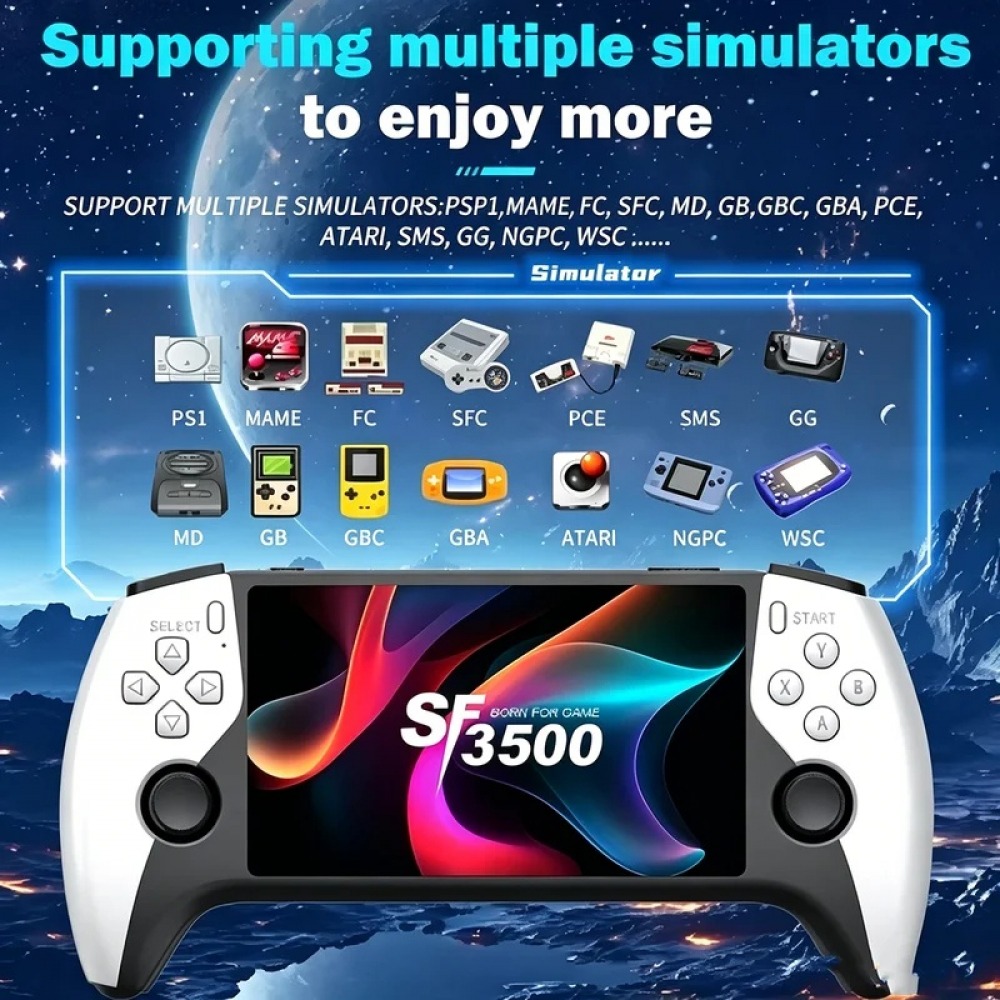Retro Gaming Kit - SF3500 5 inç El Oyun Konsolu,