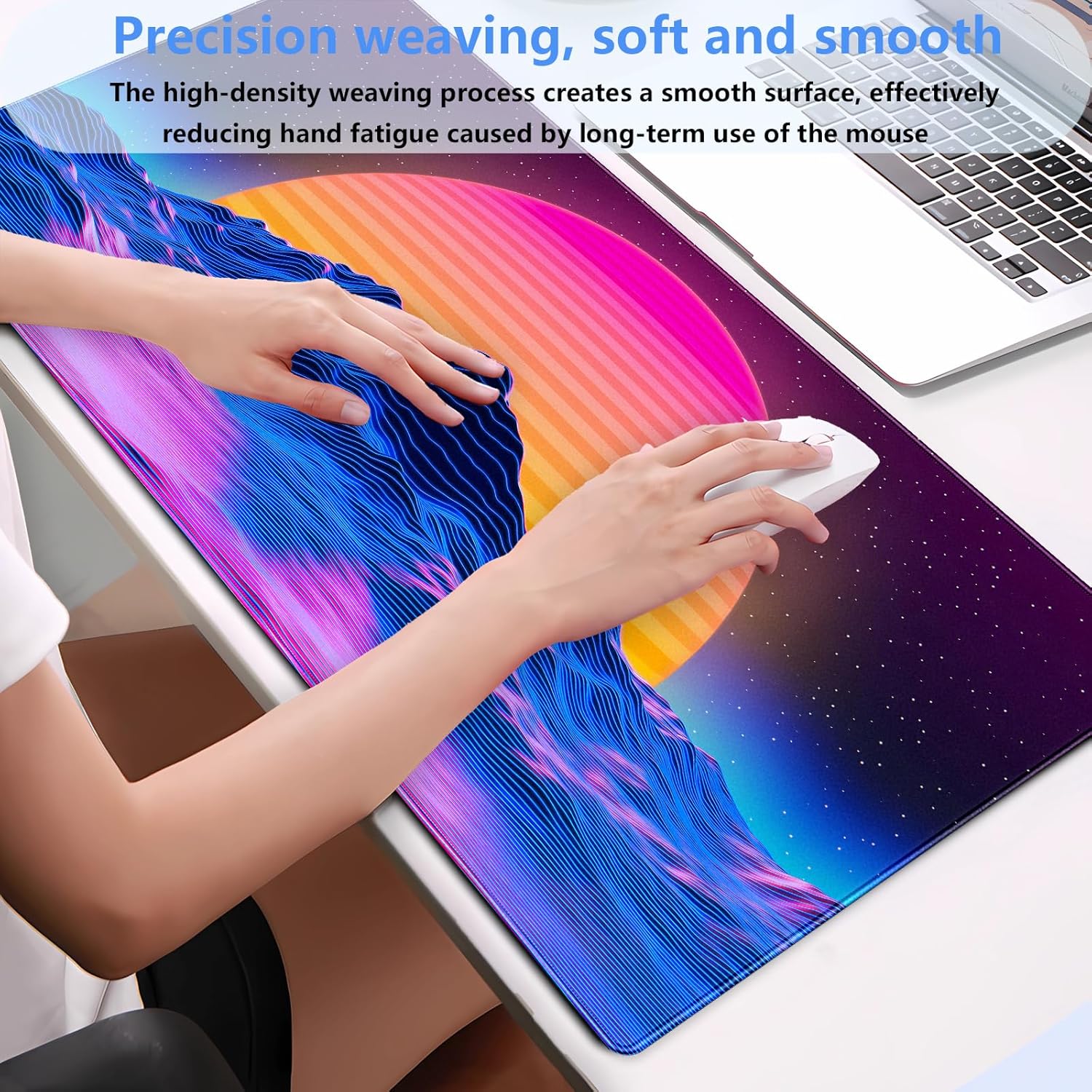 Retro Synthwave Mountain Sun M - Retro Gaming Desk incelemesi ve fiyatı
