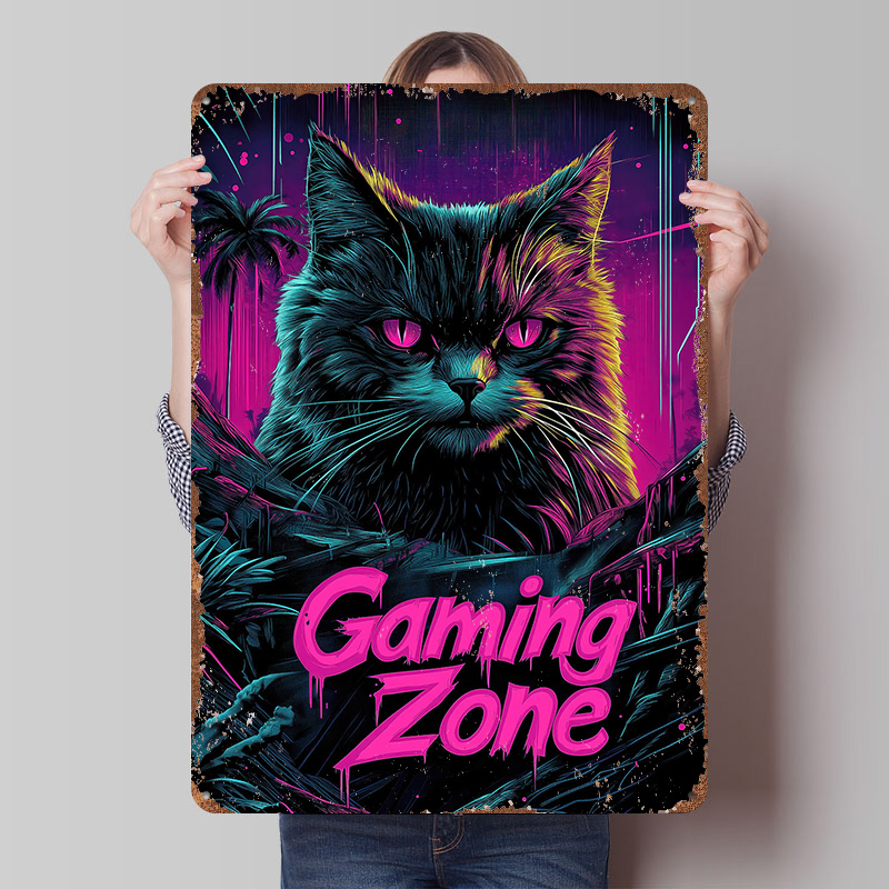 Oyun Kedisi Metal Poster Özell - Retro Gaming At Home incelemesi ve fiyatı