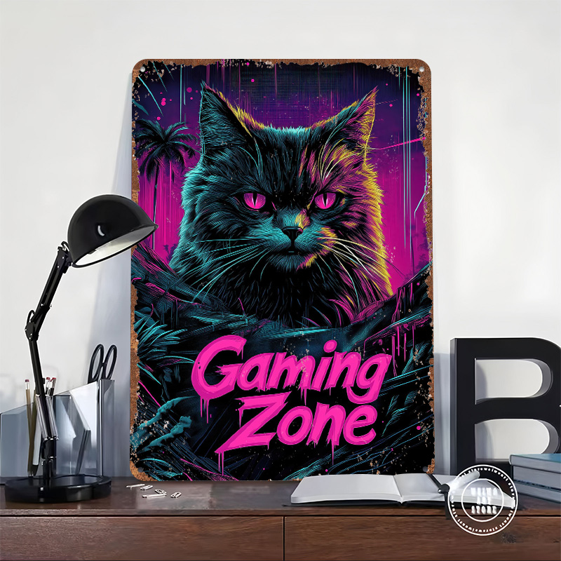 Oyun Kedisi Metal Poster Özell - Retro Gaming At Home incelemesi ve fiyatı
