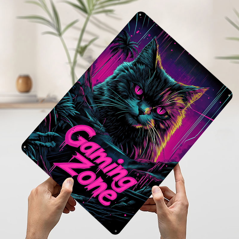 Oyun Kedisi Metal Poster Özell - Retro Gaming At Home incelemesi ve fiyatı