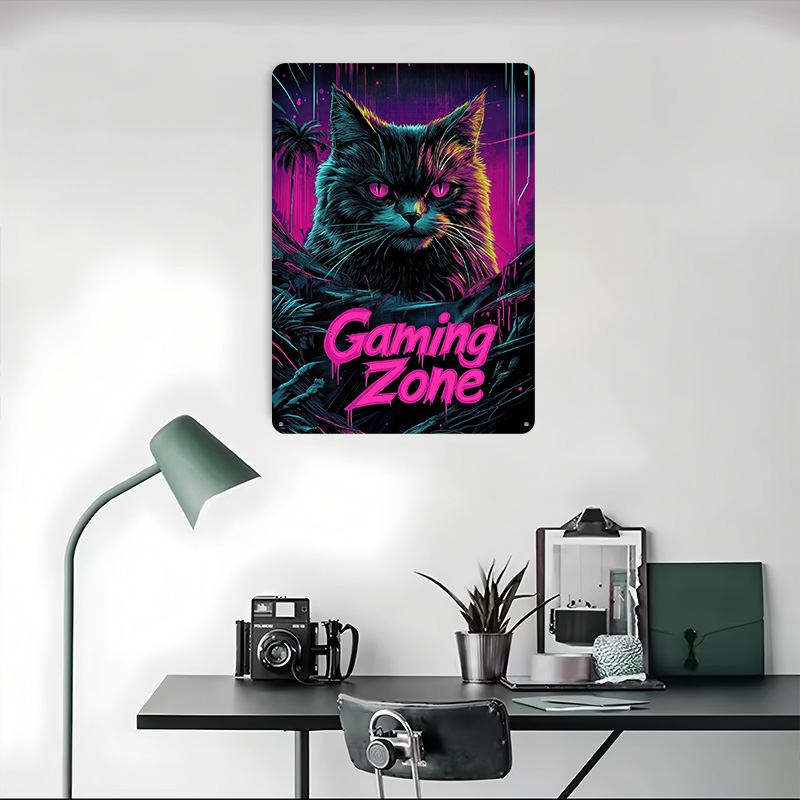 Oyun Kedisi Metal Poster Özell - Retro Gaming At Home incelemesi ve fiyatı
