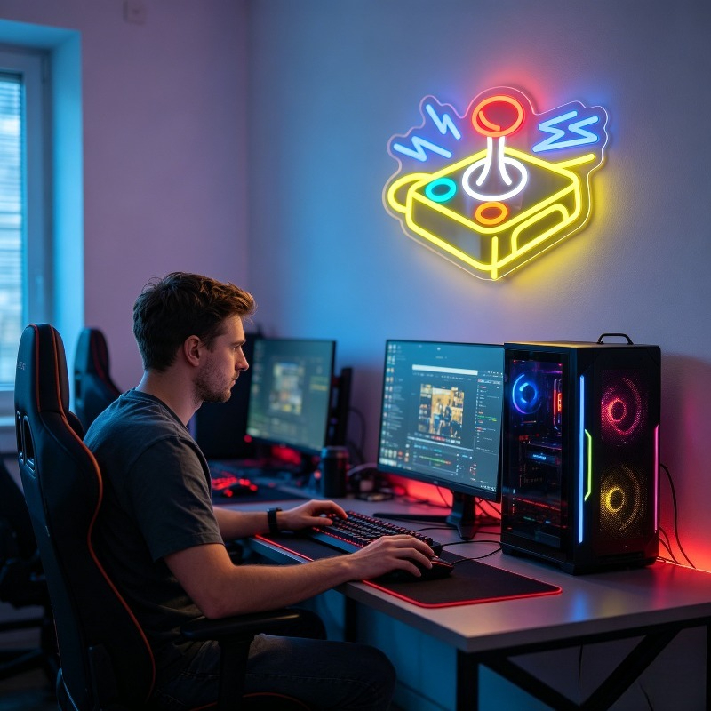 Atari Salonu Joystick Neon Tab - Retro Gaming Art incelemesi ve fiyatı