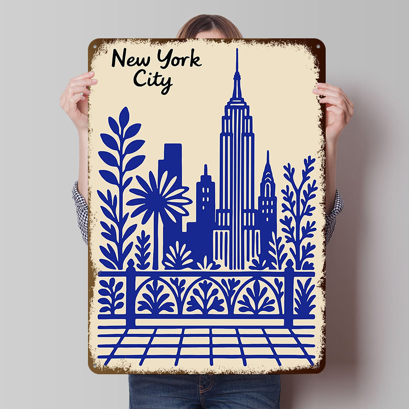 New York Şehri Mavi Poster Öze - Retro Gaming At Home incelemesi ve fiyatı