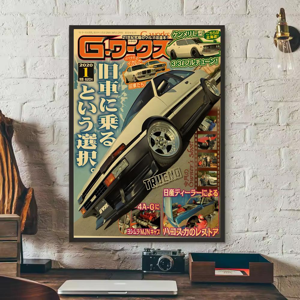 Retro japon arabaları J-JDM po - Retro Gaming Art incelemesi ve fiyatı