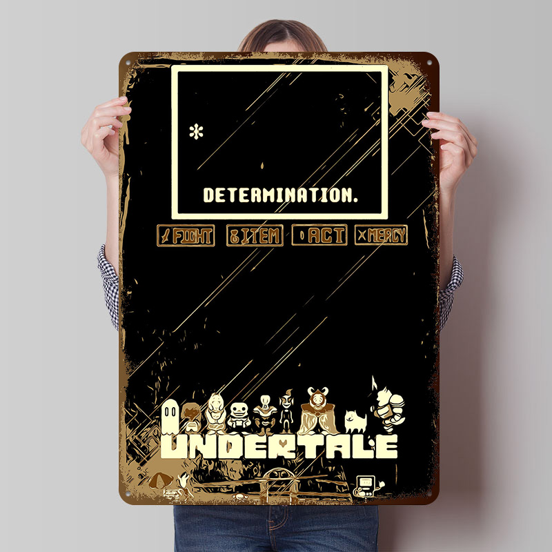 Undertale Metal Poster Özel Du - Retro Gaming At Home incelemesi ve fiyatı